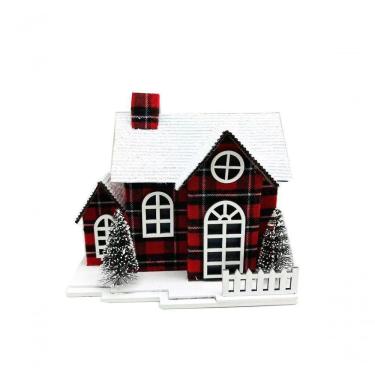 Imagem de Casinha Vermelha Xadrez 21Cm - Dg1209