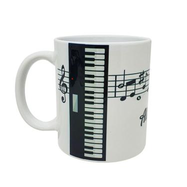 Imagem de Caneca Música Instrumento Musical Teclado Notas Musicais