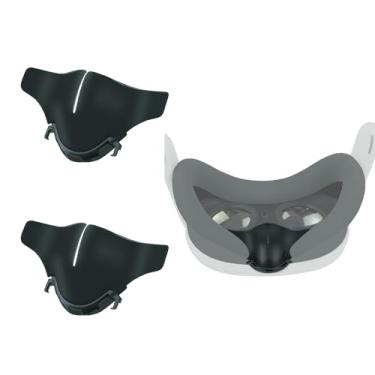 Imagem de NUHFUFA 2 PCS VR Headset Soft Nose Pad Fits for Quest 3, Anti-Leakage Light Protective Nose Guard Silicone Blackout Cover Cushion VR Accessories