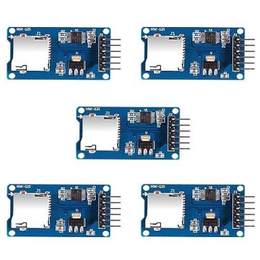 Imagem de Módulo leitor de cartão micro SD TF módulo de interface SPI de 6 pinos com conversão de nível de chip para Arduino UNO R3 MEGA 2560 devido 5 peças