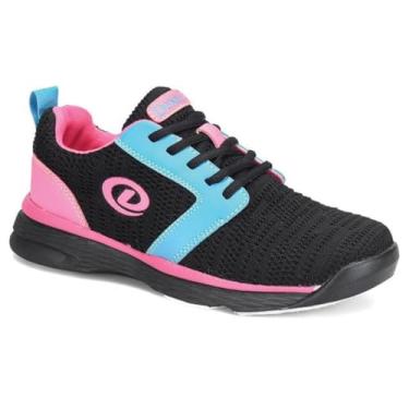 Imagem de Dexter Tênis de boliche feminino Raquel LX (para jogadores destros ou canhotos - Solas deslizantes universais em ambos os sapatos) Tênis de boliche - Preto/Azul/Rosa Brilho 7