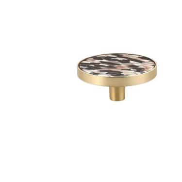 Imagem de Puxadores de cozinha de móveis de armário de gaveta para maçaneta de porta de gaveta de móveis de cozinha grande concha circular, XL, ouro traçado branco