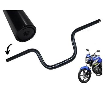 Imagem de Guidão Moto Factor 125 150 Fazer 150 Preto Fosco Yamaha Com Rosca Inte