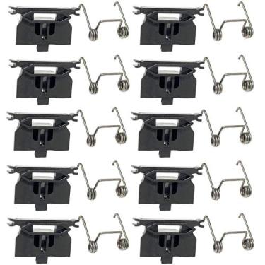 Imagem de Kit 10 Plaqueta Guia de Lamina + 10 Mola Para Maquinas Magic Clip Seni