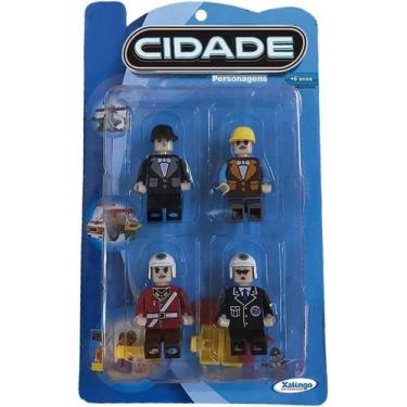 Imagem de Blocos De Montar Personagens Cidade Com 4 Unidades - Xalingo