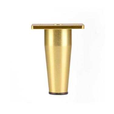Imagem de Legs For Furniture Set Of 4, Metal Legs For Furniture,For Sofa Table,Cupboard，Tv Stand，Side Table，Dresser Legs,Furniture Adjustable Legs Feet Foot（4pcs）(Gold,6cm/2.36in*20cm/7.87in)