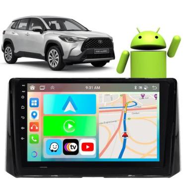 Imagem de Kit Multimídia Android 9 Polegadas Corolla Cross 2020-2023 CarPlay - E