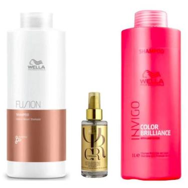 Imagem de Kit Shampoos Fusion Repair, Invigo e Oil Reflections - Wella