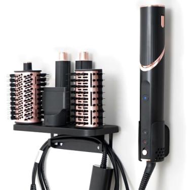 Imagem de KeeTidy Wall Mount Holder Compatible with Shark FlexStyle HD430 HD435 HD440BK, Hair Dryer Stand, Wall Mounted Organizer for Storage Attachments, Rack with Cord Hanger for Accessories Curlers Brushes