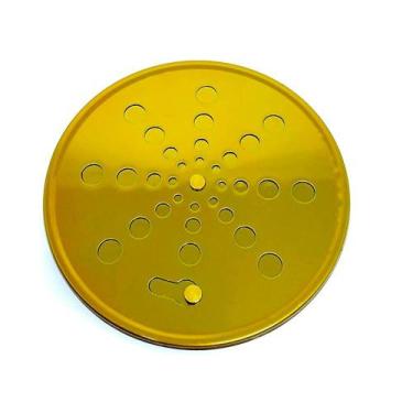 Imagem de Tampa P/ Ralo Grelha Redonda 15cm Abre/ Fecha Dourado - Montelar Acaba