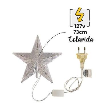 Imagem de Estrela de Natal com LEDs Coloridos - Wincy Natal 