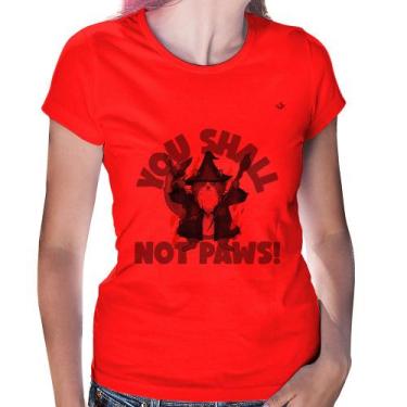 Imagem de Baby Look You shall not paws - Foca na Moda, Vermelho, P