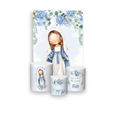 Imagem de Painel De Festa Vertical 1,50 x 2,20 + Trio De Capas Cilindro - Santa 