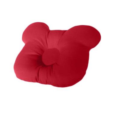Imagem de Travesseiro Para Bebê Com Cabeça Amassada - HAPPY LINE, Vermelho
