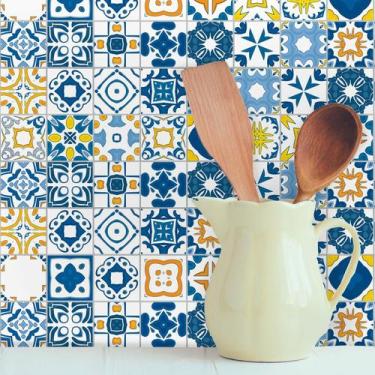 Imagem de Adesivo de Azulejo Renascença 20x20 cm com 12un - Quartinhos