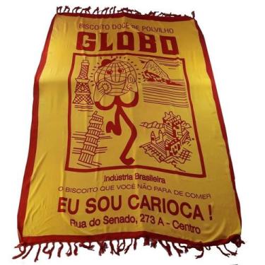 Imagem de Canga De Praia Estampa Biscoito Globo Moda Sou Carioca - Bali, Vermelh