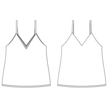 Imagem de Molde Regata com Decote V tamanho PP ao EXG by Maísa Rasche - EDITORA 