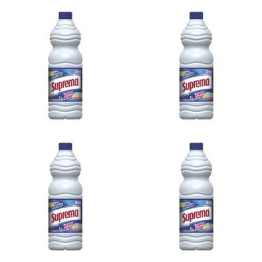 Imagem de Kit de 4 Águas Sanitárias com cloro ativo Suprema 1 Litro