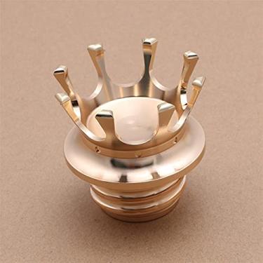 Imagem de Tampa de combustível para motocicleta tampa de gás estilo coroa rei tampa de tanque de combustível para Sportster 883 1200 Road King Dyna FLST 1996-18 Softail (cáqui)