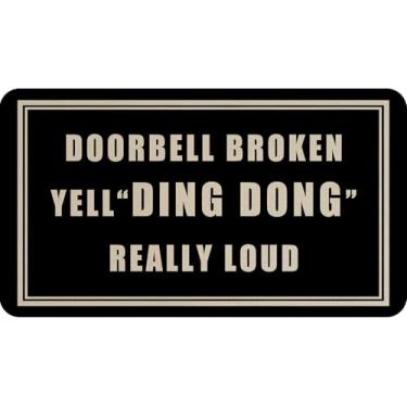 Imagem de Campainha Broken Yell Ding Dong Really Loud 76.2 cm x 43.2 cm Welcome Large Summer Front Door Mat Capacho de Halloween para Entrada Externa Casa Interior Engraçado Feliz Natal Capacho Bonito Tapetes