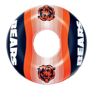 Imagem de BigMouth Chicago Bears 91 cm Boias infláveis para piscina oficialmente licenciadas pela NFL Fan Gear, tubo interno para adultos e adolescentes