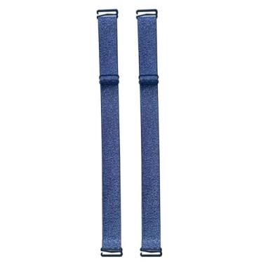 Imagem de Moly Story Alças largas decorativas de substituição para sutiã sem alças, alças brilhantes com glitter para vestido feminino, Azul royal, Tamanho Único