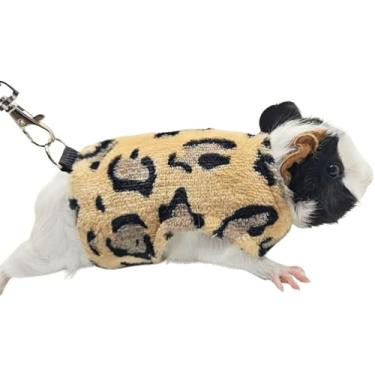 Imagem de Conjunto de arnês e coleira de coelho – Equipamento ajustável para treinamento e caminhada à prova de fuga para porquinhos-da-índia, coelhos, hamsters, furões, ratos, gatinhos e cães pequenos,