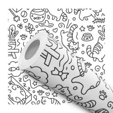 Imagem de Papel De Parede Adesivo Lavável Azul Mosaico Formas Abstrato          