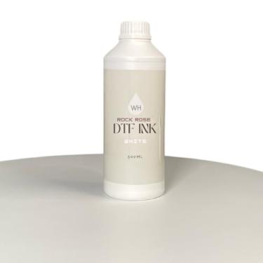 Imagem de RockRose Refil de tinta de transferência preta DTF - Frasco de 500 ml para filme de transferência de calor e impressoras DTF... (branco, 500ml)