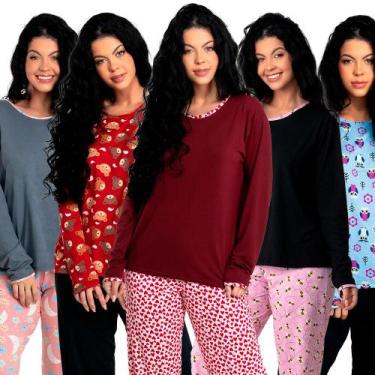 Imagem de Pijama Inverno Estampado Manga Longa Sued Calça  MAG852 - Dakota Linge
