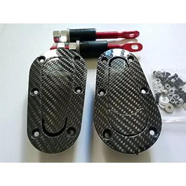 Imagem de TEAMWILL Capô De Carro De Corrida De Fibra De Carbono Mais Kit De Travamento De Pino De Aço Com Trava De Capô De Montagem Embutida