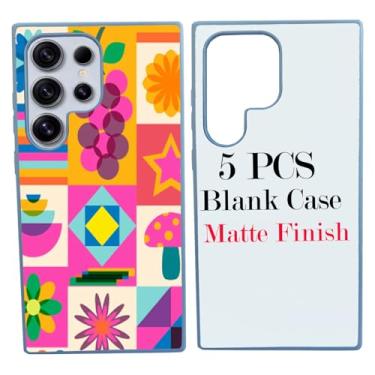 Imagem de JUSTRY Capa de telefone em branco de sublimação 5 peças para Samsung Galaxy S24 Ultra, capa 2D fácil de sublimar DIY capa de telefone de transferência de calor para impressão de borracha macia +