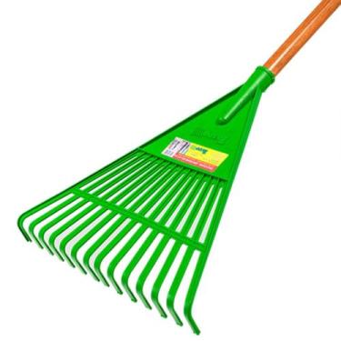 Imagem de Vassoura Ancinho 14 Dentes Verde com Cabo VS-3414 - 2930085 - TRAPP