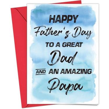 Imagem de HiFulerr Cartão de Dia dos Pais - Cartão de Dia dos Pais 5x7 no Dia dos Pais, Cartões de Dia dos Pais Doces para Papas Pai Pai Padrasto do Filho Filho, Cartões de Presente de Dia dos Pais para Pai