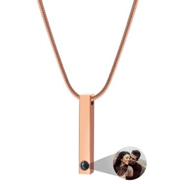 Imagem de EMIRISTIC Colar com foto personalizada para mulheres - colar personalizado com imagem interna - presente para o Natal. Dia dos Namorados, Dia das Mães, qualquer dia especial, Banhado a ouro, Sem Pedra