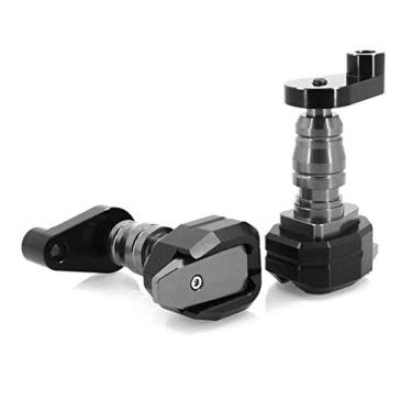 Imagem de Acc-Creativity Motocicleta CNC Alumínio Motor Crash Guard Case Frame Sliders Protector Proteção contra quedas Compatível com Kawasaki ZX-10R ZX10R ZX-6R ZX6R Z1000SX (Titânio)