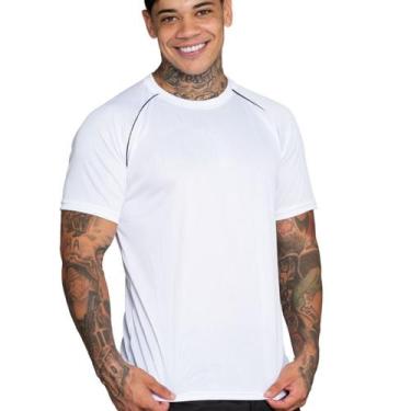 Imagem de Camiseta Esportiva Masculina Dry Fit - DMB MODA, Branco, G