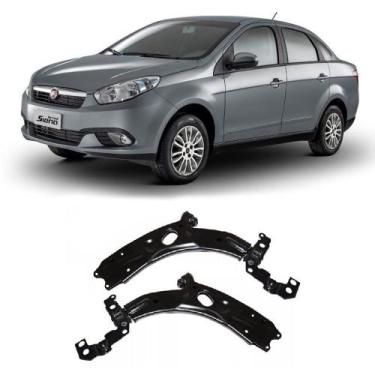 Imagem de Bandeja Fiat Grand Siena Dianteira 2012 Até 2019 Flex Automotive O Par