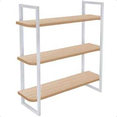 Imagem de Prateleira Tripla Nicho Alba Modelo Industrial Decoração Casa 60x15 - 