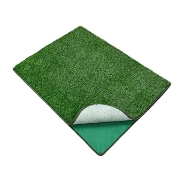 Imagem de ShengQuanHao Tapete de Grama para Animais de Estimação, Bandeja para Penico, Acessórios Portáteis, Grama Artificial, Grama Animal para Uso Interno E Externo, Pátio, 46x71cm