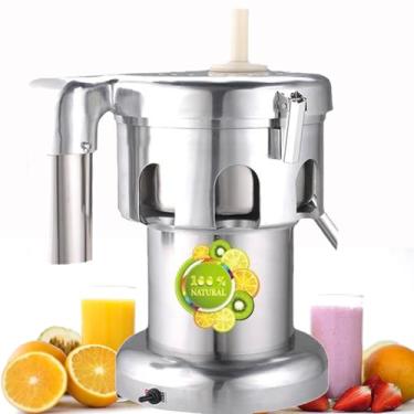 Imagem de KZU Extrator De Frutas Elétrico, Espremedor Comercial, Máquina Suco, Aço Inoxidável, Liquidificador Centrífugo Vegetais 2800 R/Min 370 W Para Restaurantes