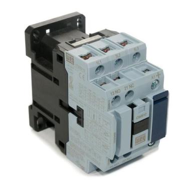 Imagem de Contator 220V 12A Weg Tripolar 1NA 1NF CWB12-11-30D23
