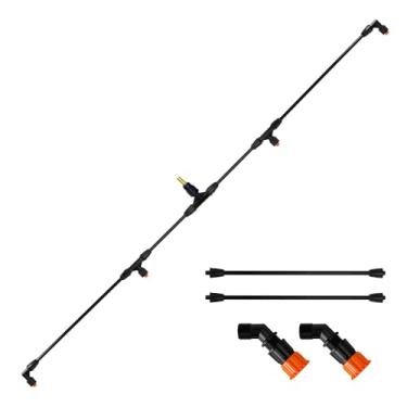 Imagem de Varinha de poli com 4 bocais com encaixe de latão de 9,5 cm, suporte de pulverizador para vários bicos para mochila, lança de pulverizador equipada com dois tipos de bicos, varinha de até 190 cm para