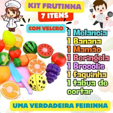 Imagem de Brinquedos com tiras autocolantes 40 peças Super kit Frutas Legumes e 
