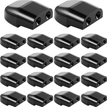 Imagem de 18 peças veículos de apito veado veado dispositivo de alerta dispositivo repelente com fitas adesivas, veículos construção dupla, cervo, aviso, apito para caminhão (preto)