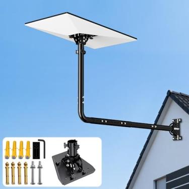 Imagem de Suporte de parede Starlink Gen 3, comprimento ajustável (76.2 cm - 106.7 cm) e inclinação de 160° para melhor sinal, kit de montagem de telhado/parede Starlink - compatível com prato Starlink Standard