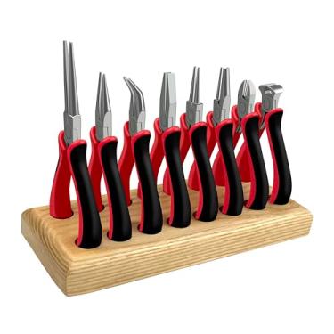 Imagem de C&T Alicates de joias de 8 peças, ferramentas de joias, conjunto de alicates de joias com palete de madeira, adequado para embrulho de arame, contas, fabricação de joias e artesanato DIY