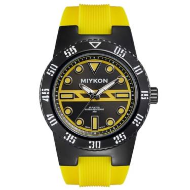 Imagem de Miykon Relógios de mergulho masculinos | Relógio analógico esportivo casual masculino com pulseira de silicone genuína e confortável | ponteiros luminosos, vidro resistente a arranhões, quartzo