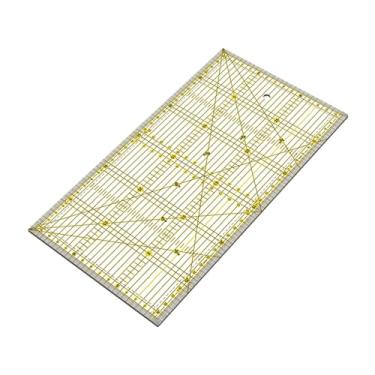 Imagem de KiBcsLic Régua de Patchwork, Quilting, Tecido, Corte, Guia de Costura Acrílico, Ferramenta de Medição para Entusiastas de Patchwork