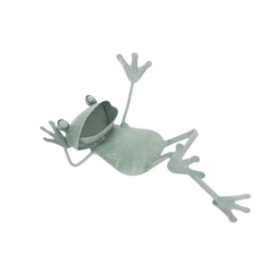 Imagem de SÖPÖSÖPÖ Metal Frog Garden Decor Relaxing Style – 1 Piece x 8cm Set Maid in Japan Cute Amulet Japanese Style Souvenir Gift